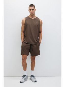 H&M - Men Brown Regular Fit Sports Vest Top With Drymove