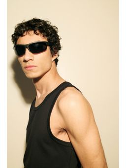 H&M - Men Black Cooling Regular Fit Vest Top