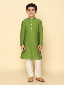KISAH - Boy Green Kurta and Pyjama (Set of 2)