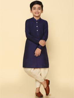 KISAH - Boy Navy Blue Kurta and Dhoti (Set of 2)