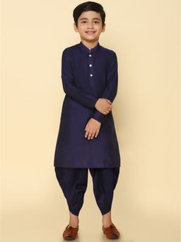 KISAH - Boy Navy Blue Kurta and Dhoti (Set of 2)