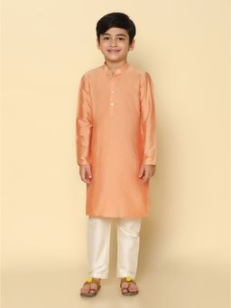 KISAH - Boy Peach Kurta and Pyjama (Set of 2)