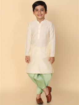 KISAH - Boy Off White Kurta and Dhoti (Set of 2)