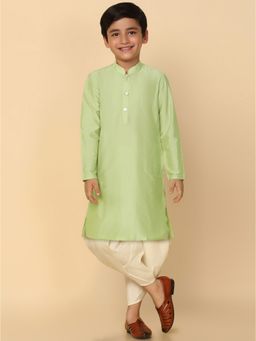 KISAH - Boy Green Kurta and Dhoti (Set of 2)