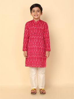 KISAH - Boy Hot Pink Kurta and Pyjama (Set of 2)