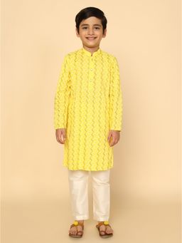 KISAH - Boy Yellow Kurta and Pyjama (Set of 2)