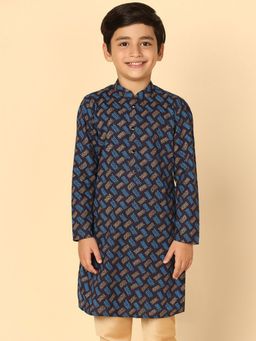 KISAH - Boy Navy Blue Kurta