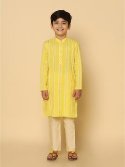 KISAH - Boy Yellow Kurta and Pyjama (Set of 2)