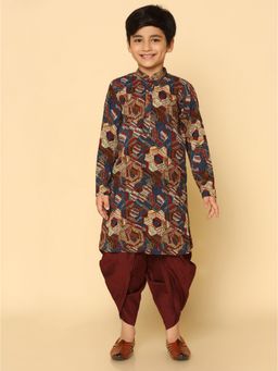 KISAH - Boy Multi Color Printed Kurta and Dhoti