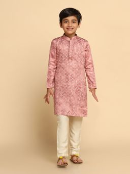KISAH - Boys Pink Kurta and Pyjama (Set of 2)