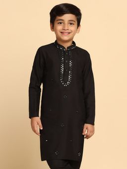 KISAH - Boys Black Kurta
