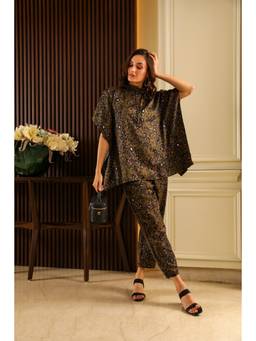 Private Lives - Leopard Printed Satin Summer Co-Ord Set