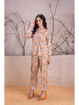 Private Lives - Floral Satin Co-Ord Set