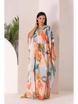 Private Lives - Printed Chiffon Kaftan Nighty