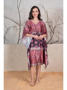 Private Lives - Printed Satin Kaftan