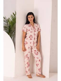 Private Lives - Rose Garden Cotton Shirt And Pyjama