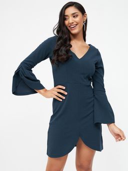 Kibo - Women Blue Polyester Dress