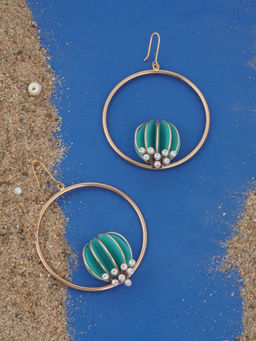 Suhani Pittie - Gold Plated Green Anemone And Pearl Reef Bali