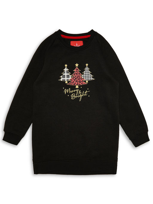 black christmas sweater dress Tipsy Elves Merry Christmas Tassel Sweater Dress for Women