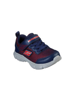 SKECHERS - Navy Blue Advance Intergrid Patterned Running Shoes
