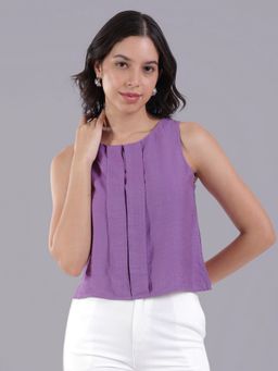 Oh Rare - Women Purple Polyester Solid Top