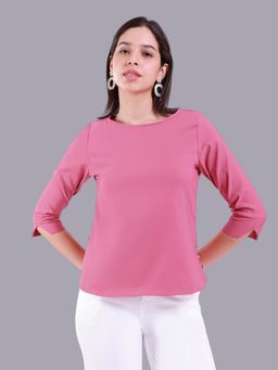 Oh Rare - Women Pink Polyester Solid Top