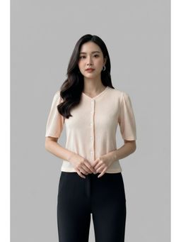 Oh Rare - Women Orange Polyester Textured Top