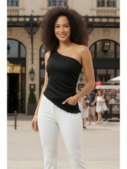 Oh Rare - Women Black Polyester Solid Top