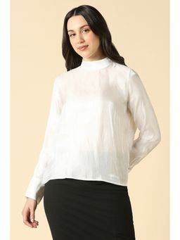 Allen Solly - Women White Solid Formal Top