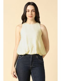 Allen Solly - Women Light Yellow Solid Casual Top