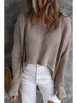 Errabelly - Women Grey Acrylic Solid Sweater