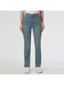 Pepe Jeans - Women Blue Blended Solid Straight Jeans