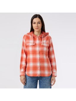 Pepe Jeans - Women Orange Pure Cotton Checks Shirt