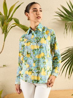 Uptownie - Women Multi-Color Printed Cotton Shirt