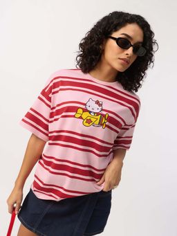 The Souled Store - Official Hello Kitty: Fly Away Women Oversized T-Shirt