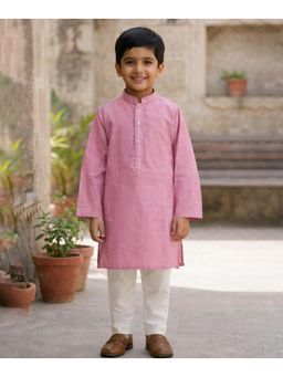 devils n angels - Pastel Pink Boys Kurta and Pyjama