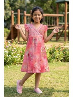 Lagorii - Pink Floral Pleated Frock