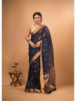 BEGUM BELIYA - Midnight Royale Saree with Unstitched Blouse