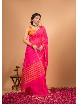 BEGUM BELIYA - Rose Ember Saree with Unstitched Blouse