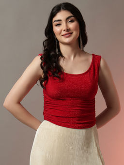 Trend Arrest - Ruched Bodycon Partywear Top