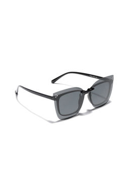 Carlton London - Women Black Toned Polarised Lens Cat Eye Sunglass Clip