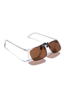 Carlton London - Brown Toned Polarised Lens Sunglass Clip