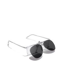 Carlton London - Black Toned Polarised Lens Aviator Sunglass Clip