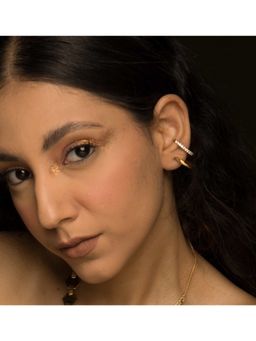 She Ela Jewel - Studded Suspender Hoops Earrings