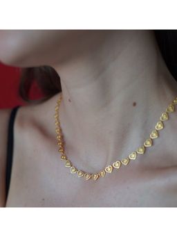 She Ela Jewel - Gold Pearl Drop Necklace