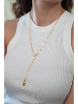 She Ela Jewel - Gold Pearl Drop Necklace