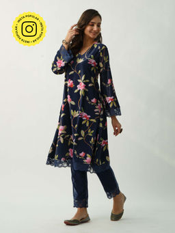 Roze - Maeen Velvet Kurta