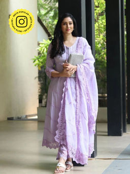 Roze - Mahjabeen Lilac Kurta (Set of 3)