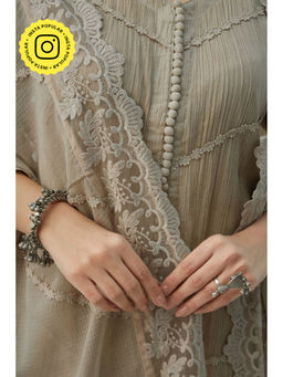 Roze - Mahjabeen Light Taupe Dupatta