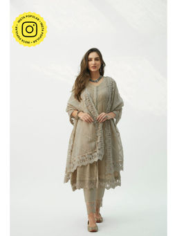 Roze - Mahjabeen Light Taupe Suit (Set of 3)